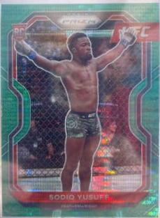 Sodiq Yusuff 2021 Panini Prizm UFC Base #71 Green Pulsar
