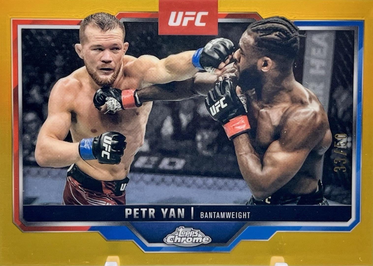 Petr Yan 2025 Topps Chrome UFC Base #116 Gold Refractor