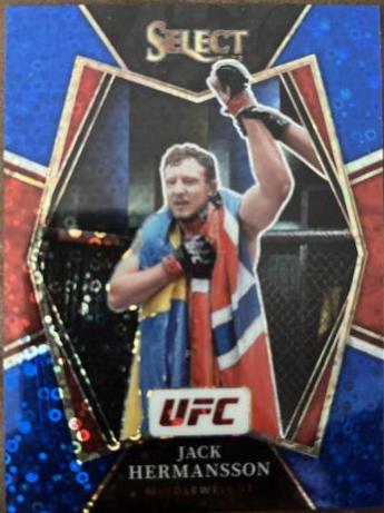 Jack Hermansson 2022 Panini Select UFC Premier Level #124 Blue Disco
