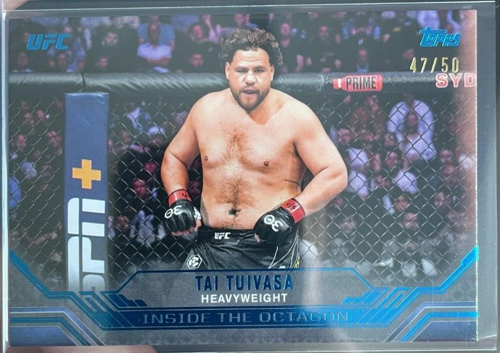 Tai Tuivasa 2024 Topps Knockout UFC Inside the Octagon #ITO-1 Blue