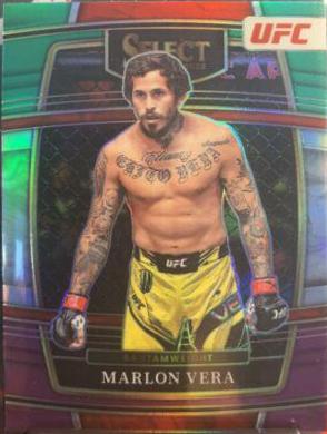 Marlon Vera 2022 Panini Select UFC Concourse #36 Green and Purple