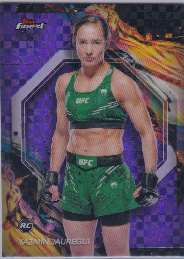 Yazmin Jauregui 2024 Topps Finest UFC Base Uncommon #193 Purple Checkerboard Refractor