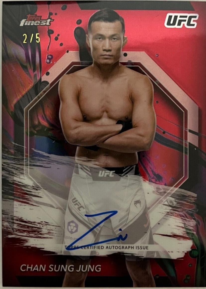 Chan Sung Jung 2024 Topps Finest UFC Finest Autographs #FA-CSJ Red Refractor