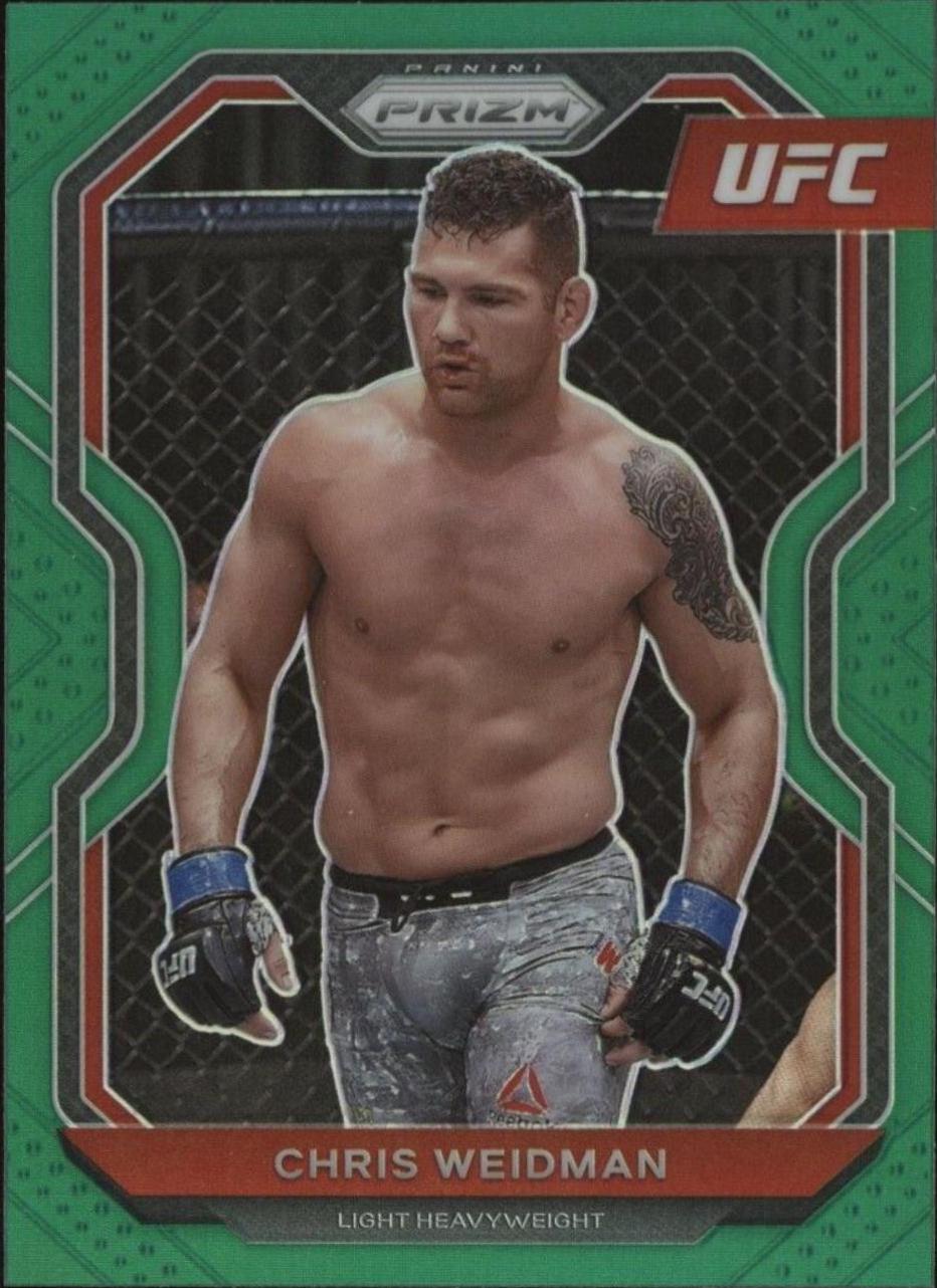 Chris Weidman 2021 Panini Prizm UFC Base #88 Green