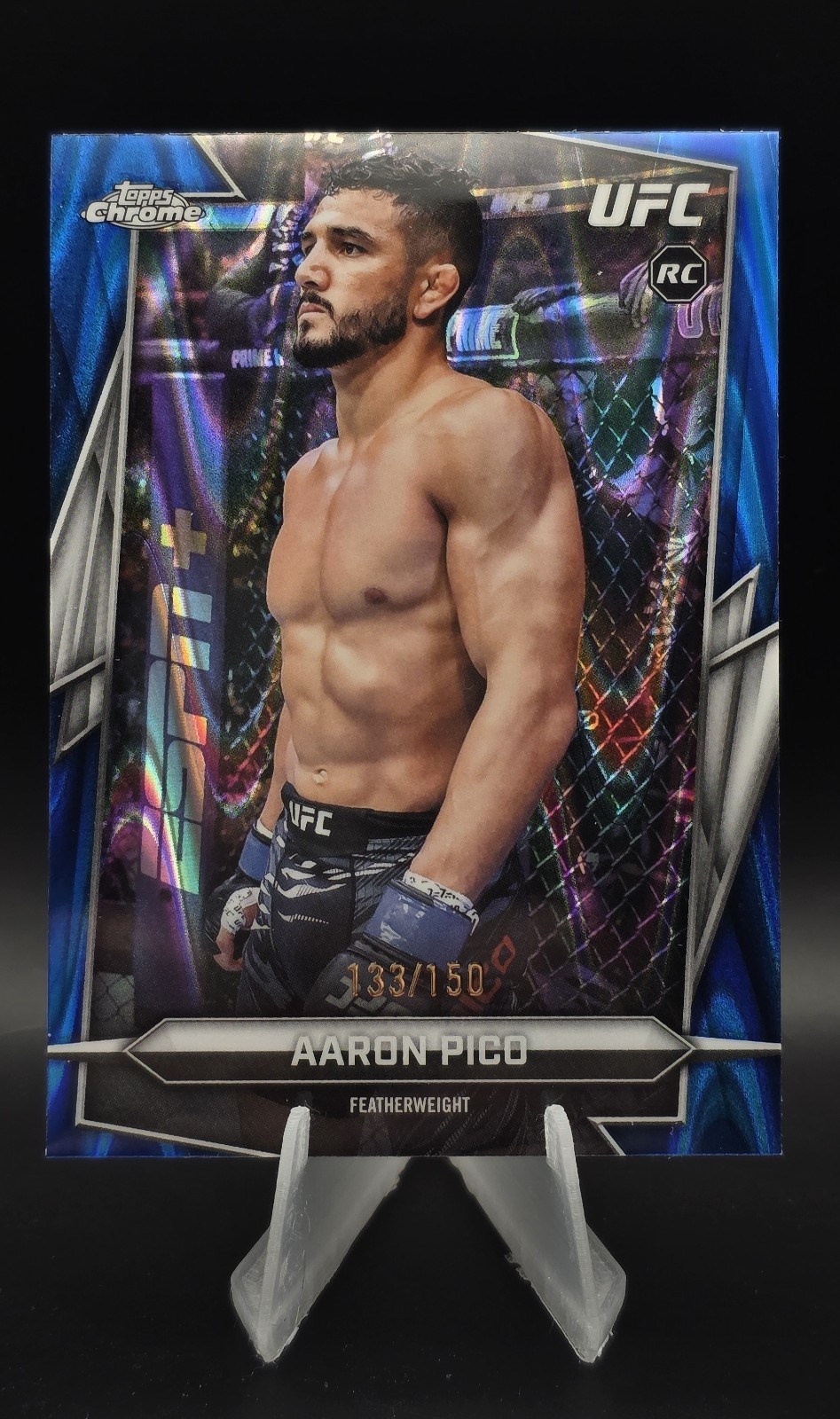 Aaron Pico 2026 Topps Chrome UFC Base #88 Blue Ray Wave Refractor