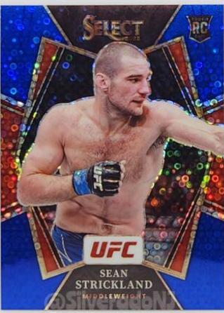 Sean Strickland 2022 Panini Select UFC Premier Level #117 Blue Disco
