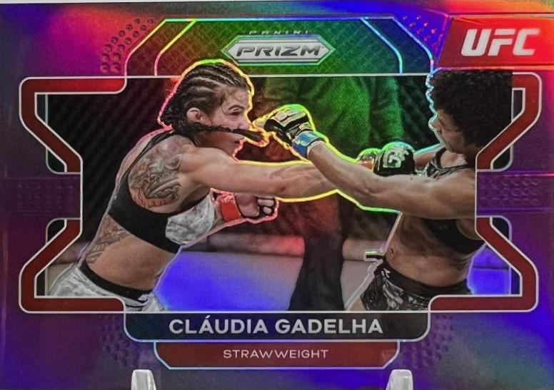 Claudia Gadelha 2022 Panini Prizm UFC Base #19 Purple