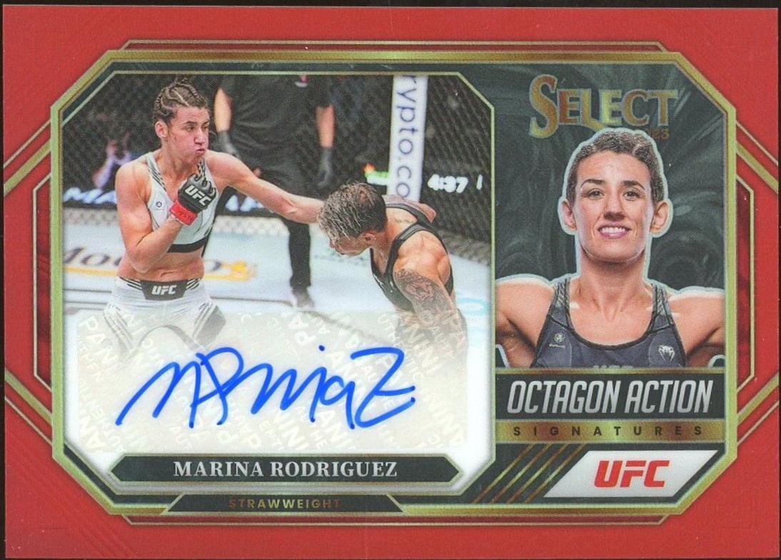 Marina Rodriguez 2023 Panini Select UFC Octagon Action Signatures #22 Red