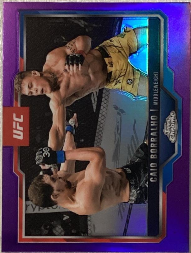 Caio Borralho 2025 Topps Chrome UFC Base #49 Purple Refractor
