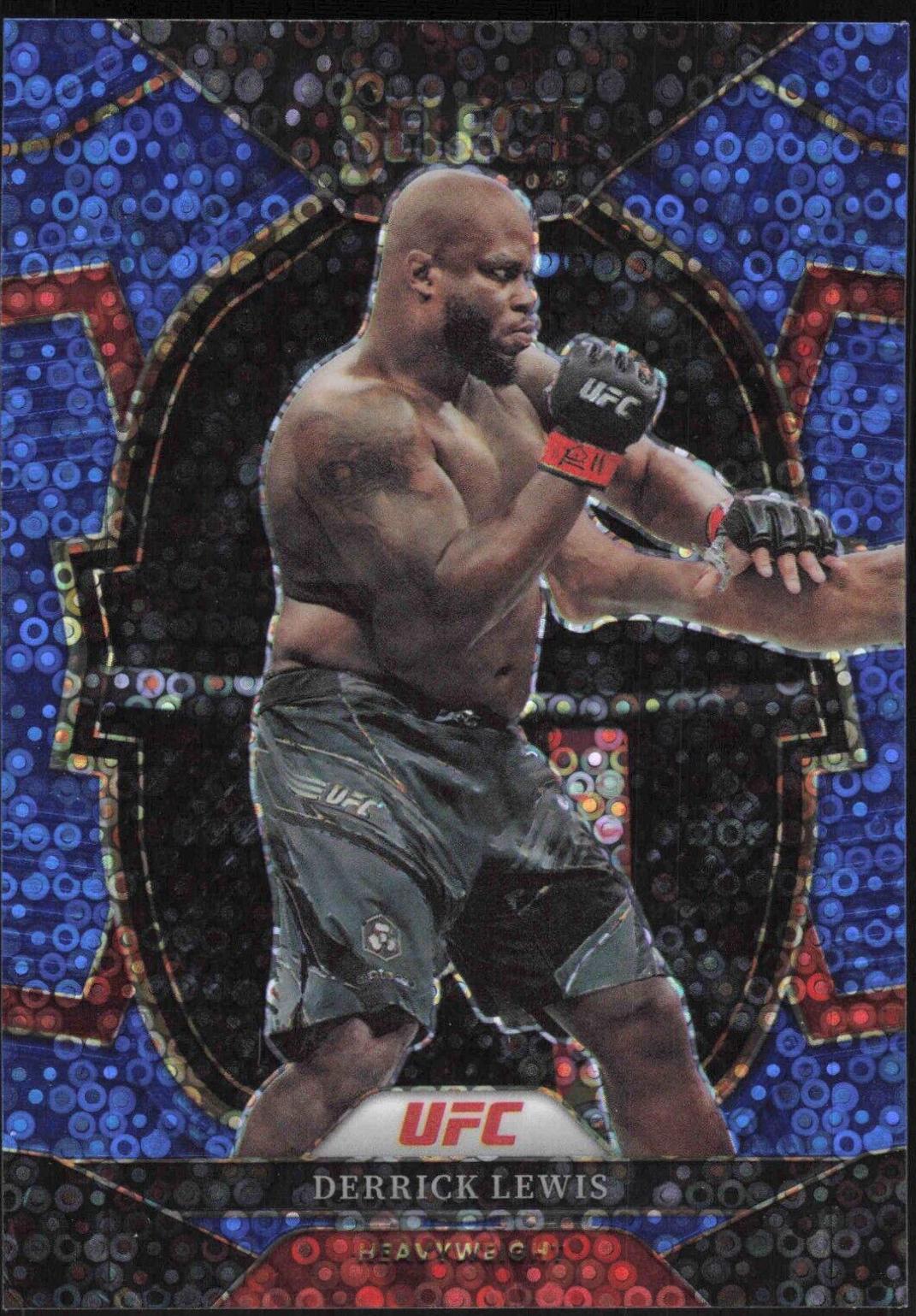 Derrick Lewis 2023 Panini Select UFC Concourse #72 Blue Disco