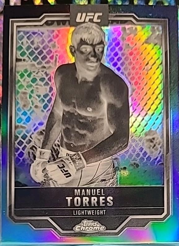 Manuel Torres 2025 Topps Chrome UFC Base #96 Negative Refractor