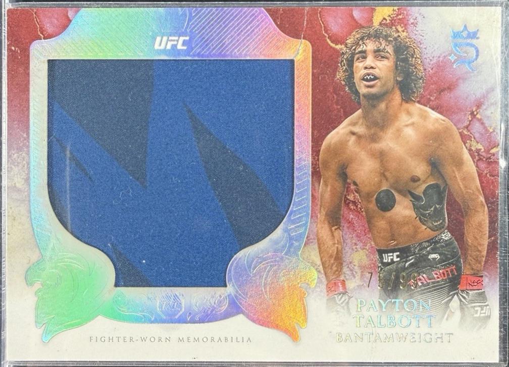 Payton Talbott 2025 Topps Royalty UFC Rookie Jumbo Relics #RJR-PT Blue