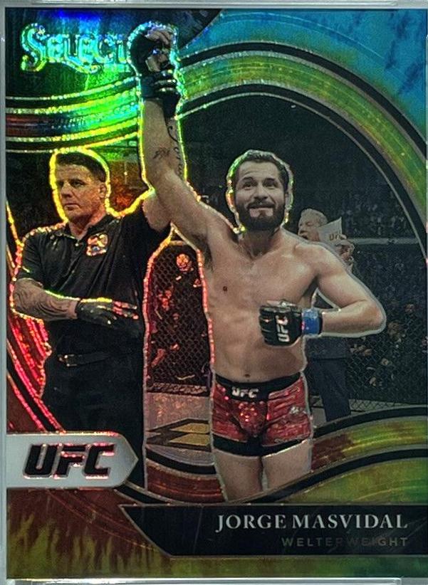 Jorge Masvidal 2021 Panini Select UFC Octagonside #215 Tie Dye