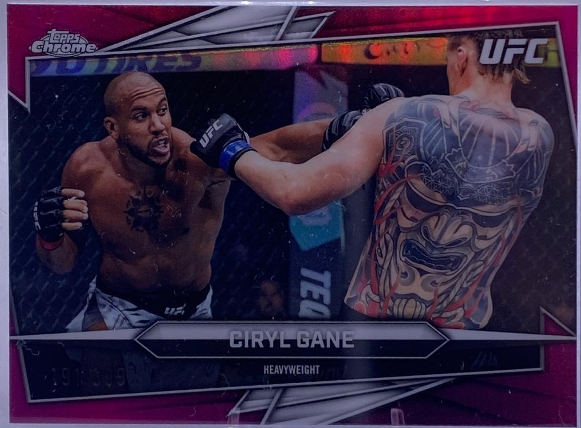 Ciryl Gane 2026 Topps Chrome UFC Base #18 Magenta Refractor