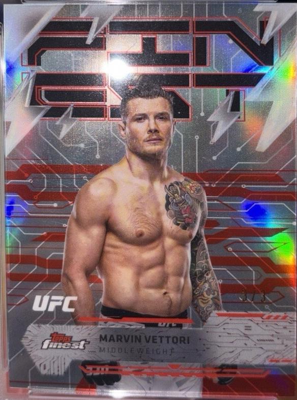 Marvin Vettori 2025 Topps Finest UFC Base Rare #263 Superfractor