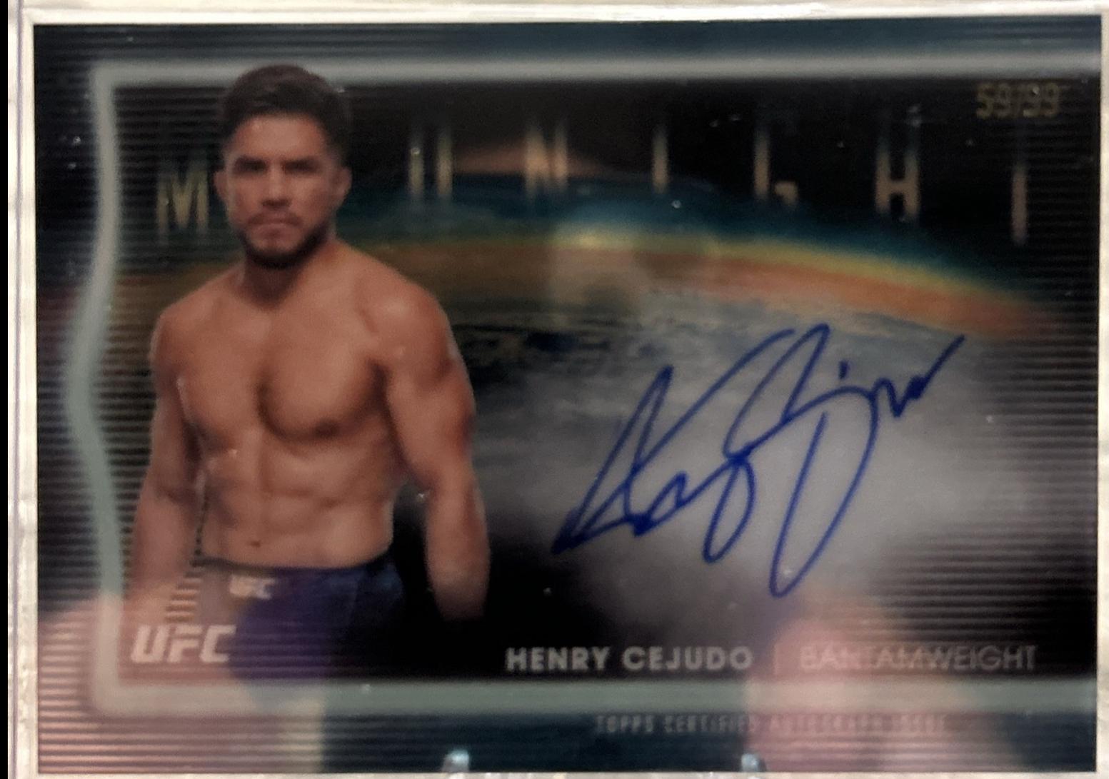 Henry Cejudo 2025 Topps Midnight UFC Horizon Signatures #HNS-HC Twilight