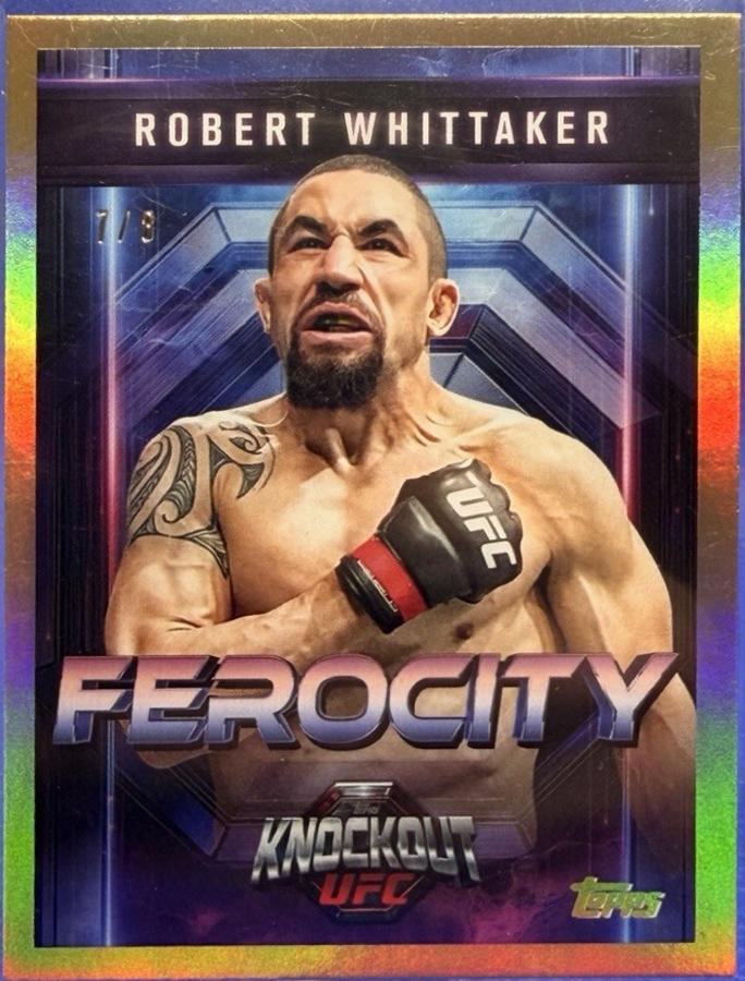 Robert Whittaker 2025 Topps Knockout UFC Ferocity #FE-16 Gold