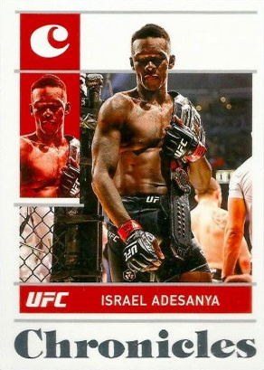 Israel Adesanya 2022 Panini Chronicles UFC Base Chronicles #15 Platinum