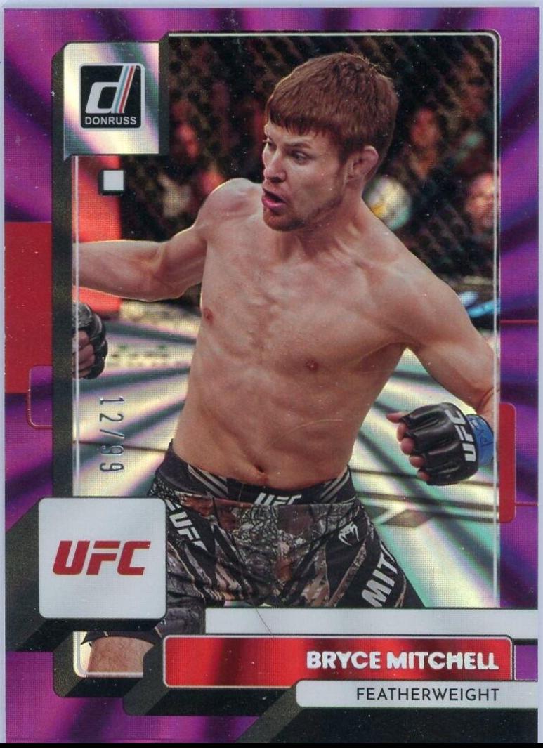 Bryce Mitchell 2023 Panini Donruss UFC Base #108 Purple Laser