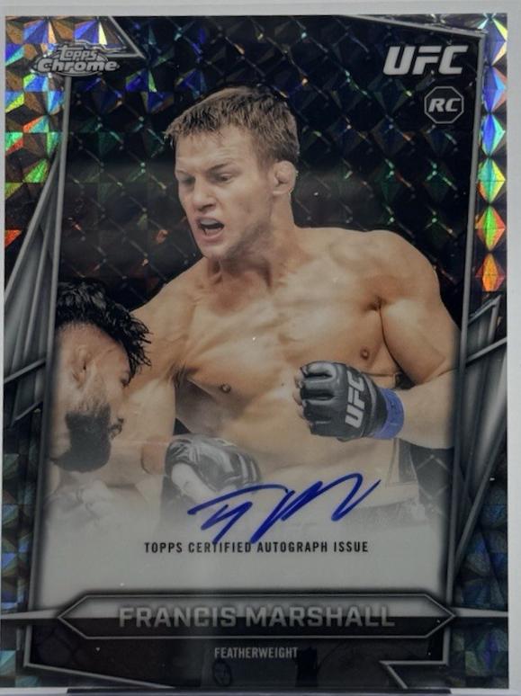 Francis Marshall 2026 Topps Chrome UFC Base Autographs #BAV-FM Geometric Refractor