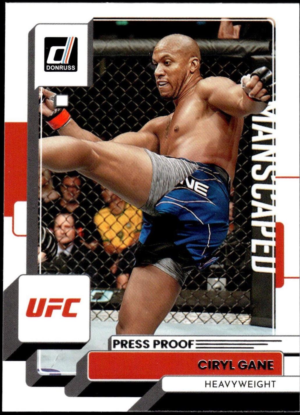 Ciryl Gane 2023 Panini Donruss UFC Base #188 Press Proof Silver