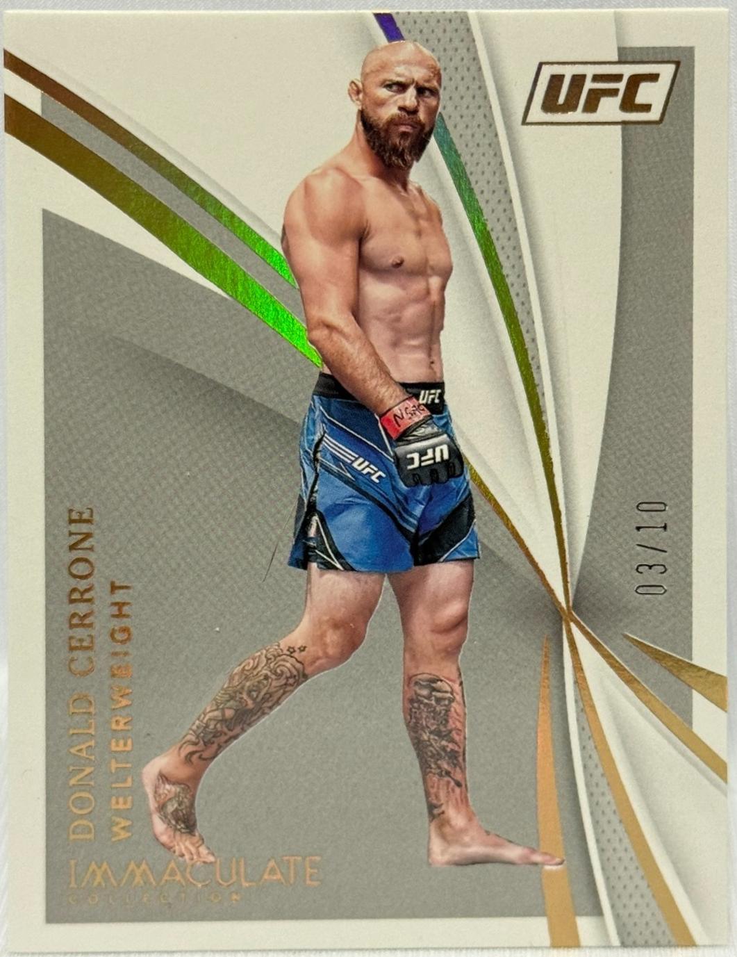 Donald Cerrone 2021 Panini Immaculate UFC Base #26 Gold