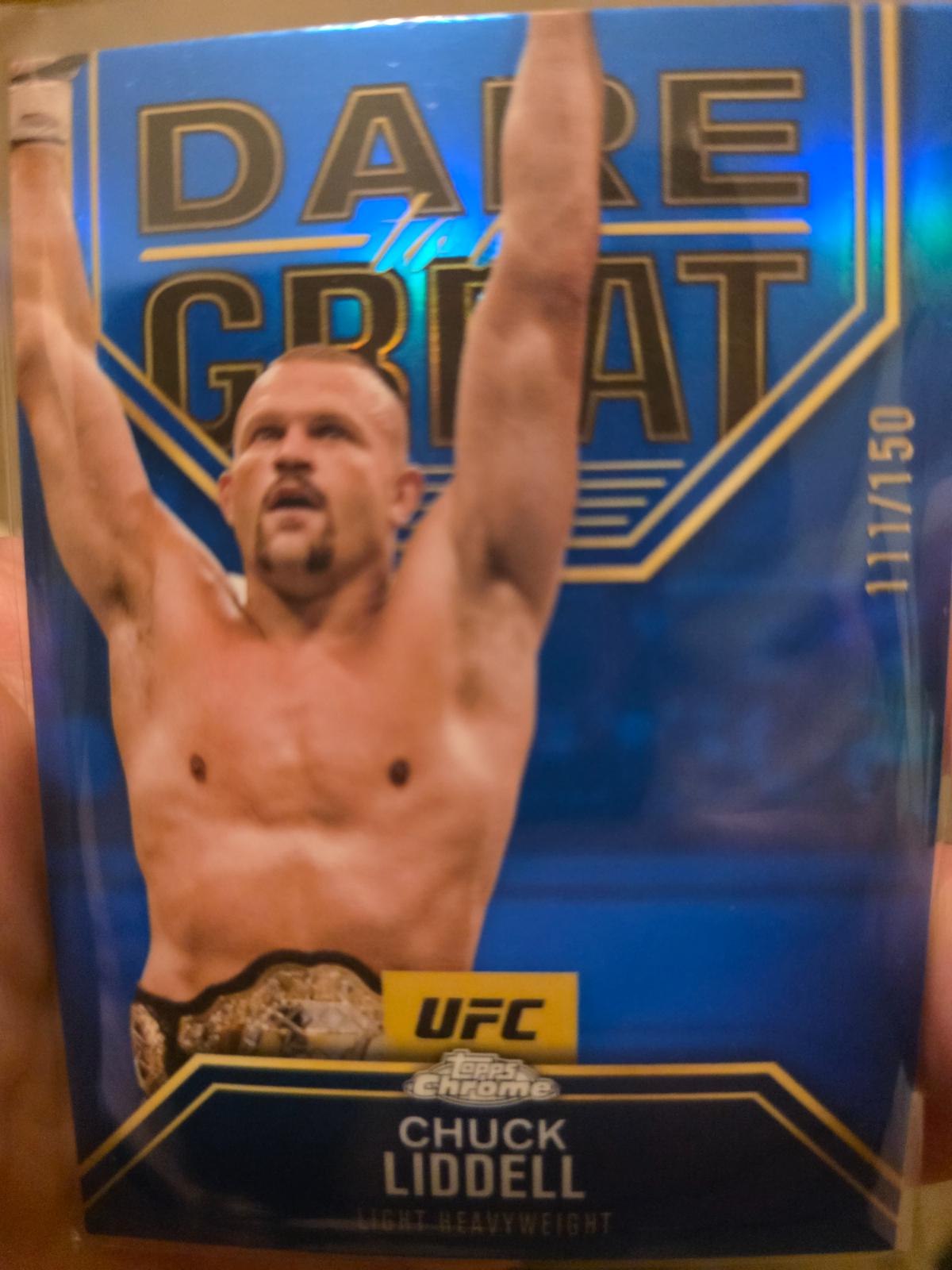 Chuck Liddell 2025 Topps Chrome UFC Dare to Be Great #DBG-3 Blue Refractor