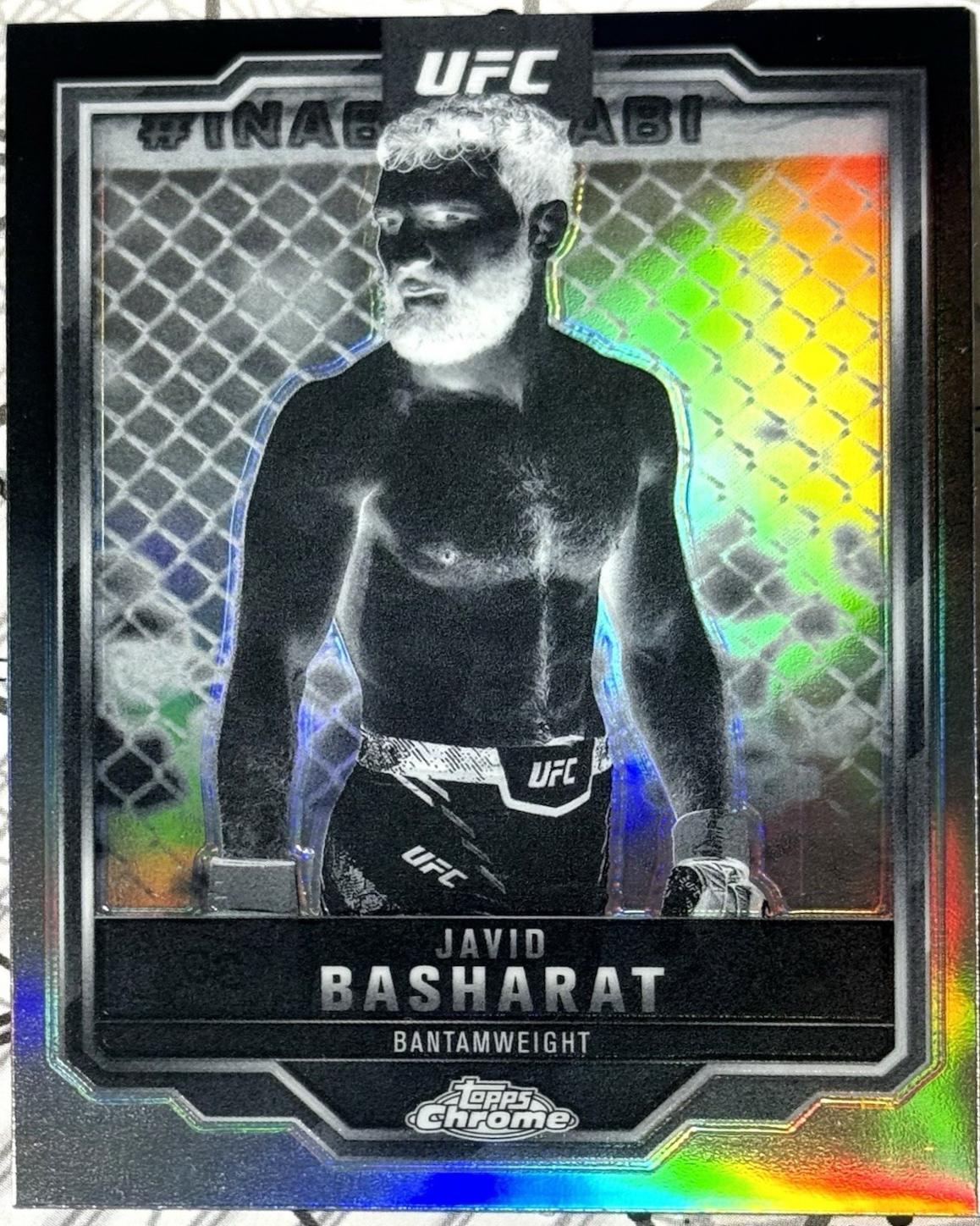 Javid Basharat 2025 Topps Chrome UFC Base #68 Negative Refractor