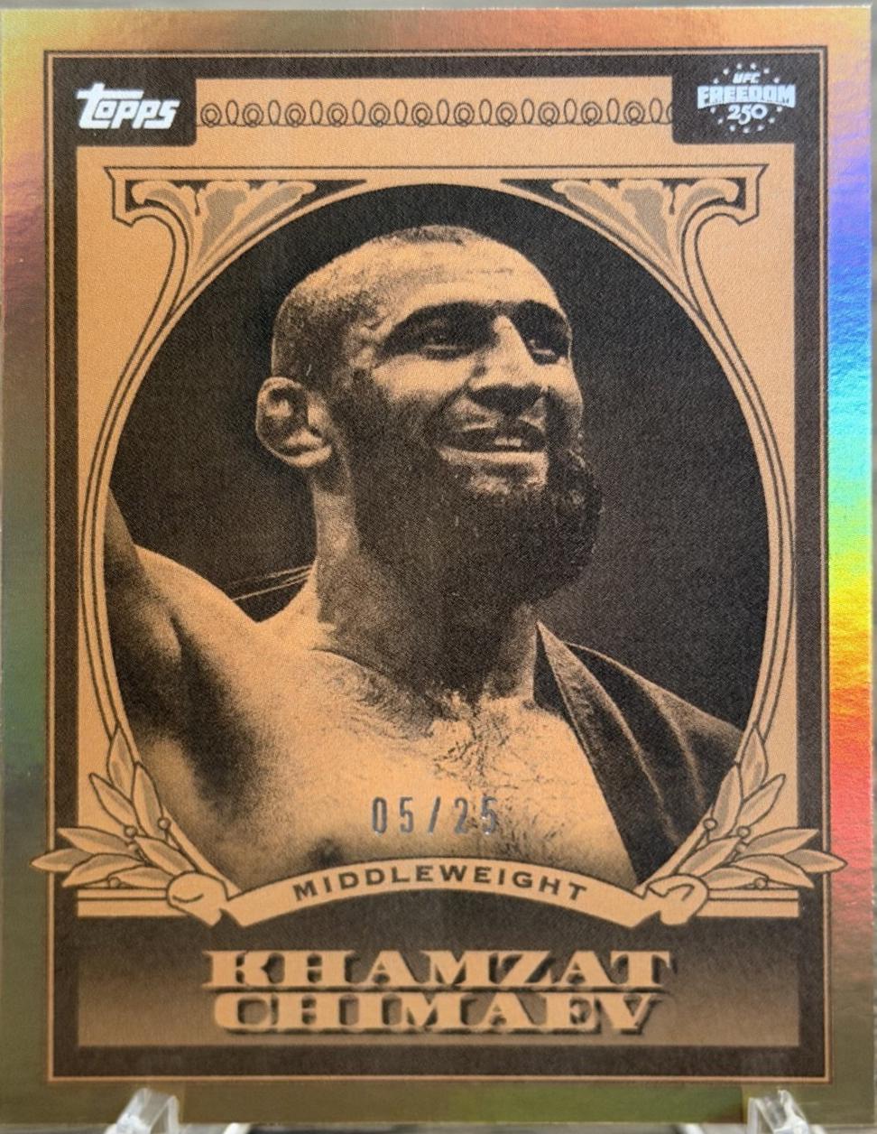 Khamzat Chimaev 2026 Topps UFC Freedom 250 UFC Dollar #UD-13 Orange