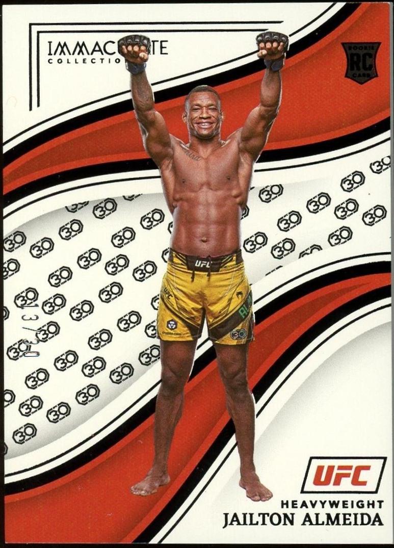 Jailton Almeida 2023 Panini Immaculate Collection UFC Base #80 30th Anniversary