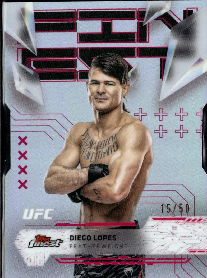 Diego Lopes 2025 Topps Finest UFC Base Uncommon #104 Die Cut