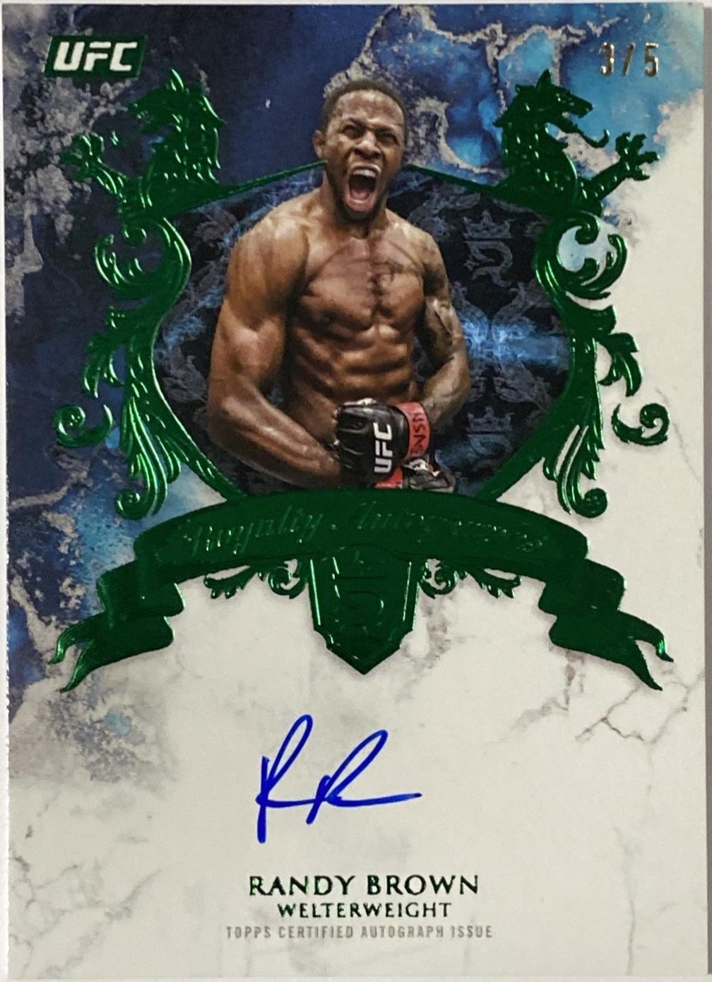 Randy Brown 2025 Topps Royalty UFC Royalty Autographs #RY-RB Gold
