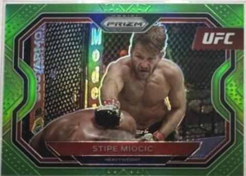 Stipe Miocic 2021 Panini Prizm UFC Base #177 Neon Green