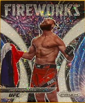 Jiri Prochazka 2022 Panini Prizm UFC Fireworks #13 White Sparkle