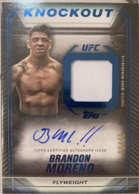 Brandon Moreno 2024 Topps Knockout UFC Knockout Autograph Relics #KAR-BMO Blue