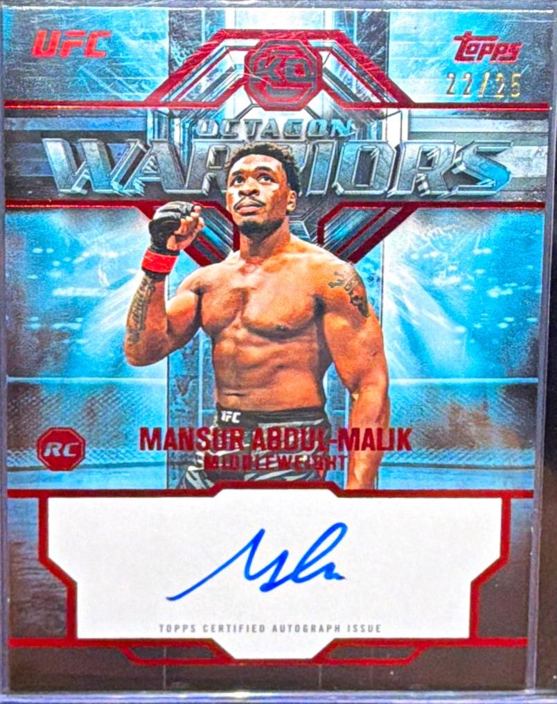 Mansur Abdul-Malik 2026 Topps Knockout UFC Octagon Warriors #OWS-MA Platinum