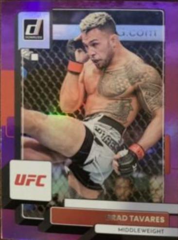 Brad Tavares 2023 Panini Donruss UFC Base #68 Purple Flood