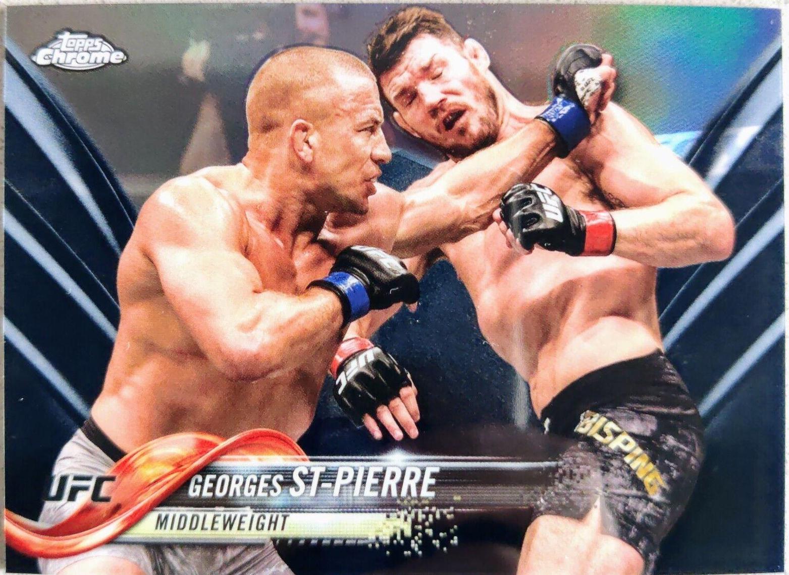 Georges St-Pierre 2018 Topps Chrome UFC Base #90 Black