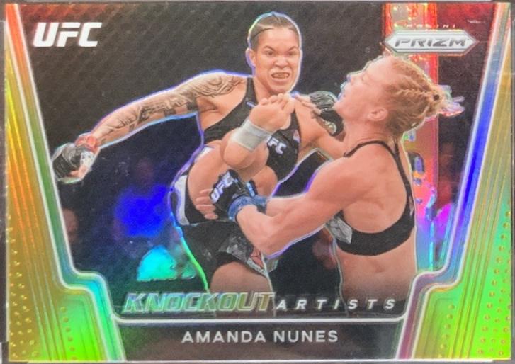 Amanda Nunes 2021 Panini Prizm UFC Knockout Artists #11 Gold