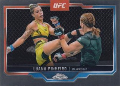 Luana Pinheiro 2025 Topps Chrome UFC Base #178 Red White Blue Refractor