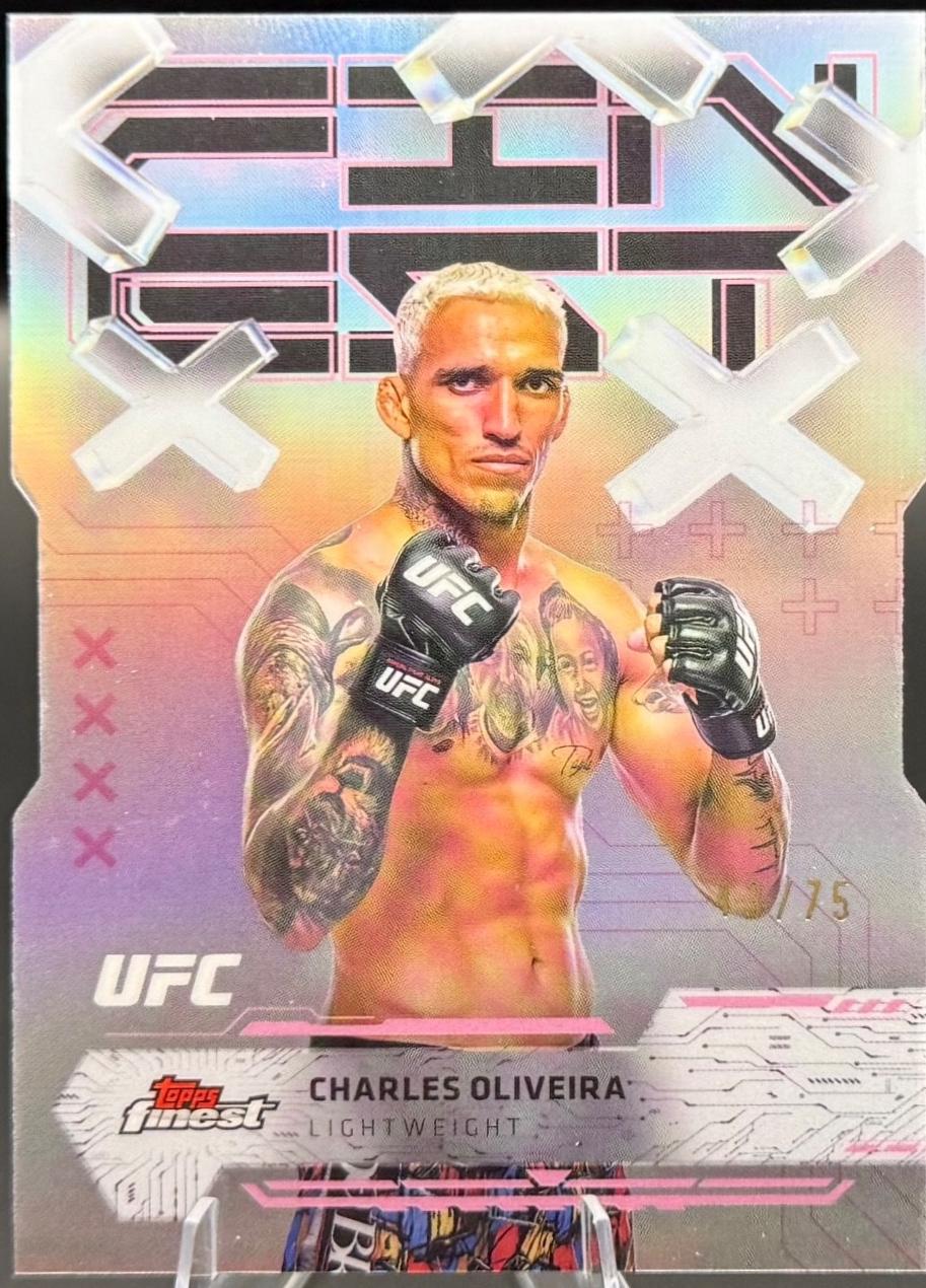 Charles Oliveira 2025 Topps Finest UFC Base Common #85 Die-Cut Refractor