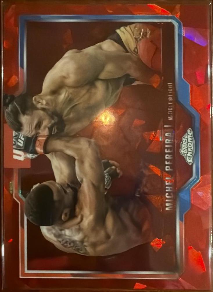 Michel Pereira 2025 Topps Chrome Sapphire UFC Base Sapphire #160 Red Sapphire