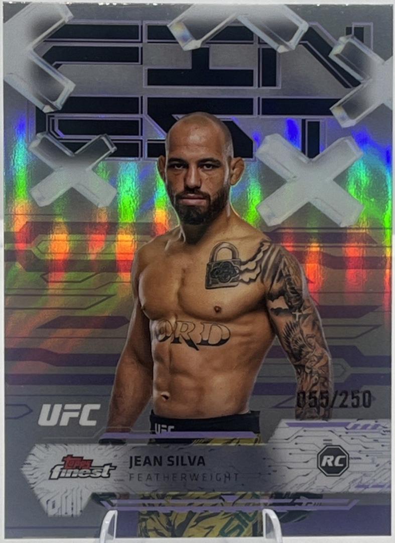 Jean Silva 2025 Topps Finest UFC Base Common #35 Purple Checkerboard Refractor