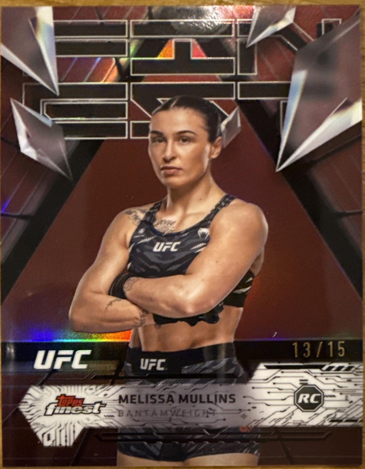 Melissa Mullins 2025 Topps Finest UFC Base Uncommon #170 Red Black Vapor Refractor