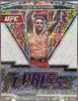 Dustin Poirier 2022 Panini Prizm UFC Fearless #18 White Sparkle