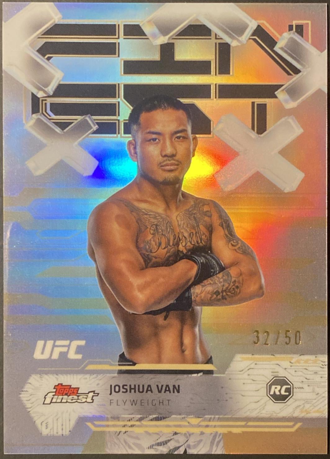 Joshua Van 2025 Topps Finest UFC Base Common #78 Gold Refractor