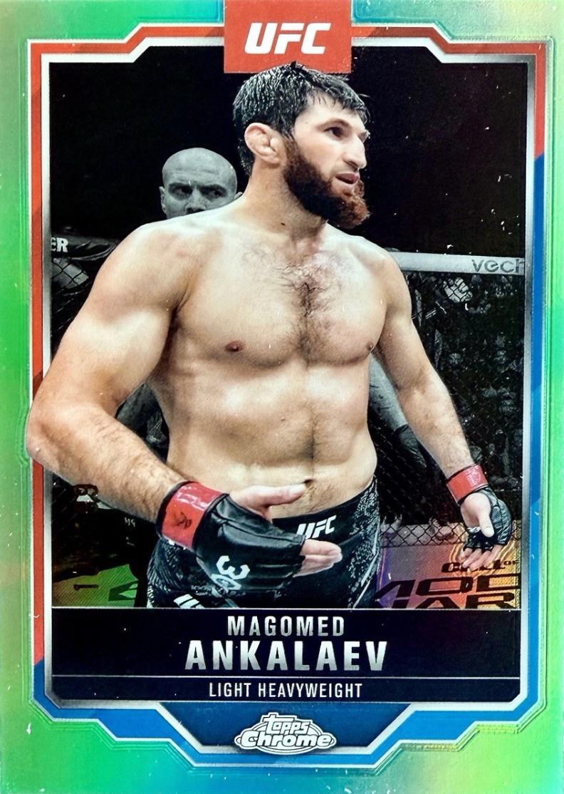 Magomed Ankalaev 2025 Topps Chrome UFC Base #21 Aqua Refractor