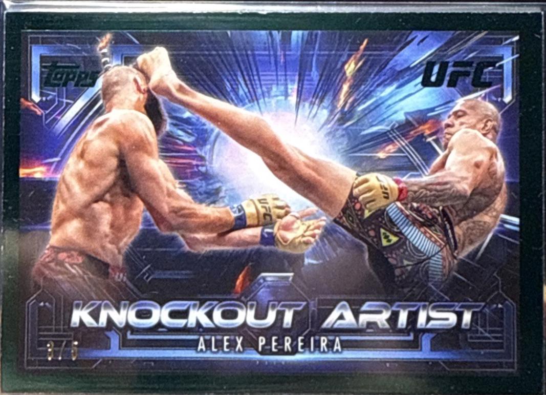 Alex Pereira 2025 Topps Knockout UFC Knockout Artists #KA-11 Emerald