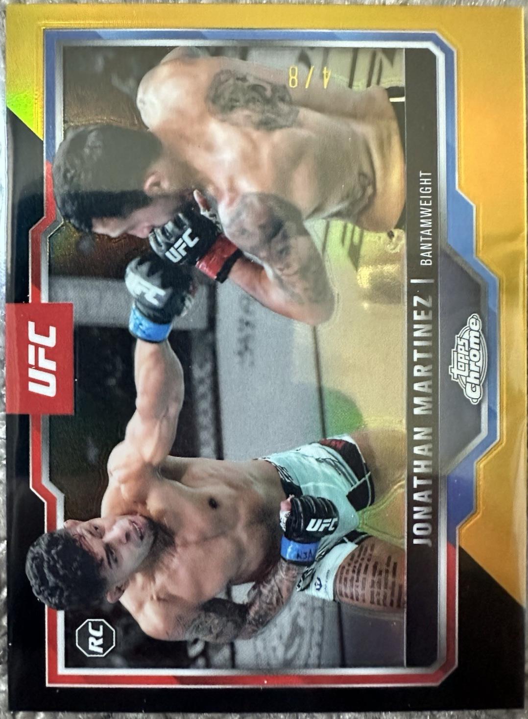 Jonathan Martinez 2025 Topps Chrome UFC Base #80 Black & Gold Refractor