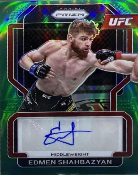 Edmen Shahbazyan 2022 Panini Prizm UFC Signatures #19 Green